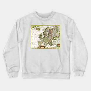 Nicolas Visscher - Europe Map 1660 - Ancient Worlds Crewneck Sweatshirt